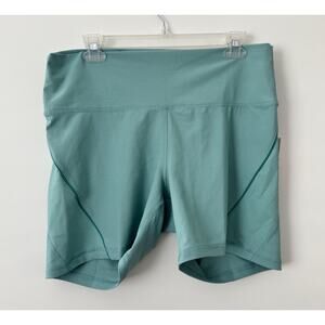 Old Navy Women High Waisted Powersoft Pocket Biker Shorts Green Size XL NWT